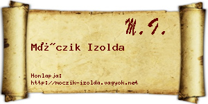 Móczik Izolda névjegykártya